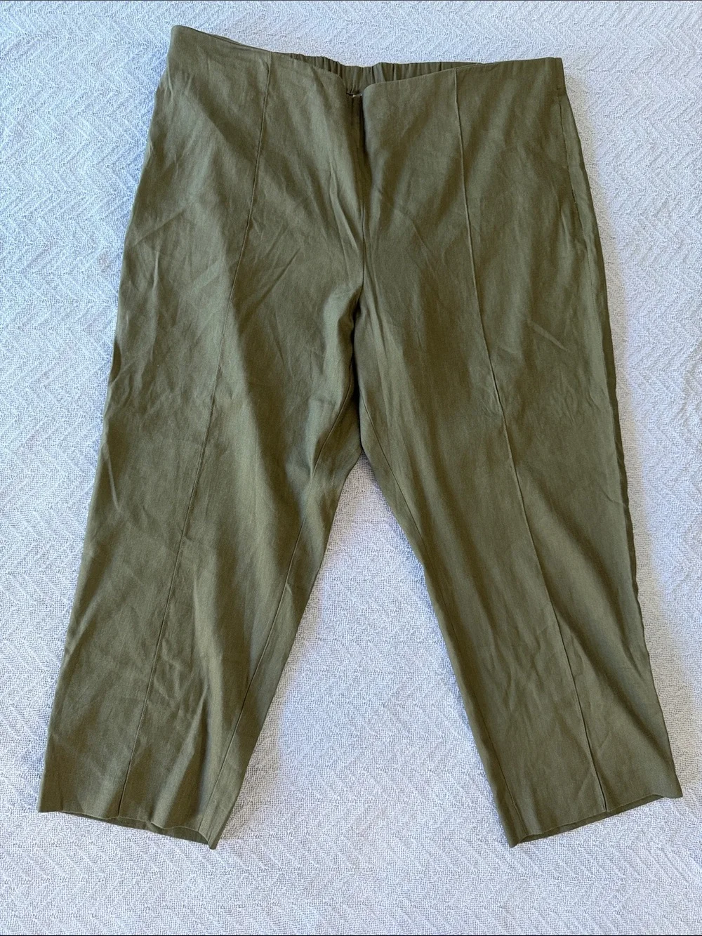 J. Jill Women’s Linen blend Casual Linen-Blend Stretch Chinos Capris